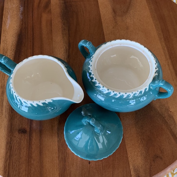 Harker Ware Pottery Cream & Sugar - Picture 2 of 10